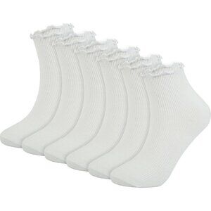 BomKinta Women Ankle Ruffle Socks Thin Cute Frilly Soft Low Cut Crew Socks